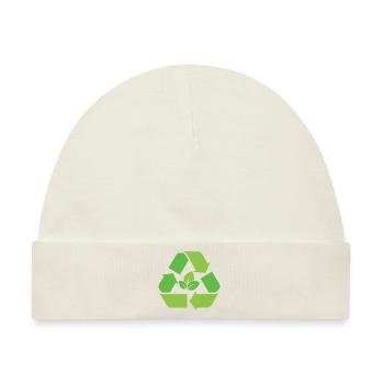 Recycling - Baby Premium Organic Mütze - Naturweiß - Vorne