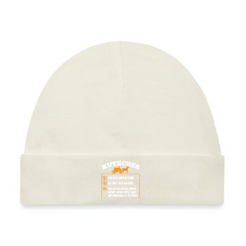 Kutscher Kutsche Geschenkidee - Baby Premium Organic Mütze - Naturweiß - Vorne