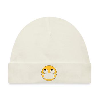 Maske? Voll nervig! Emoji mit Maske - Baby Premium Organic Mütze - Naturweiß - Vorne