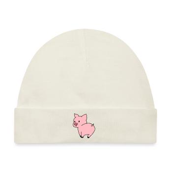 Süßes Schwein - Baby Premium Organic Mütze - Naturweiß - Vorne
