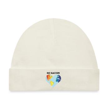 No racism Toleranz Geschenk Menschenrechte - Baby Premium Organic Mütze - Naturweiß - Vorne