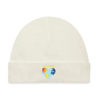 No racism Toleranz Geschenk Menschenrechte - Baby Premium Organic Mütze - Naturweiß - Vorne