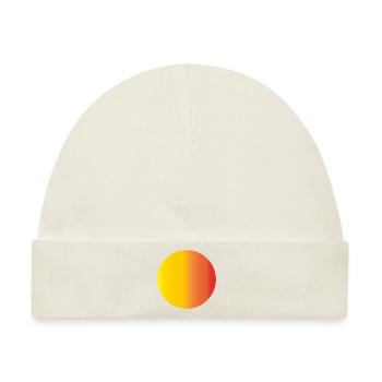 Sonne mit Farbverlauf 02 - Baby Premium Organic Mütze - Naturweiß - Vorne