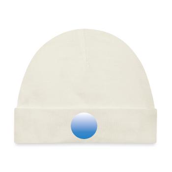 Sonne blau mit Farbverlauf 02 - Baby Premium Organic Mütze - Naturweiß - Vorne