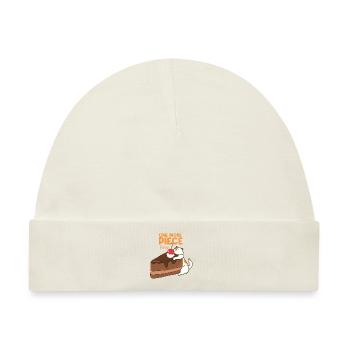 Katze und Schokolade Kuchen - Baby Premium Organic Mütze - Naturweiß - Vorne