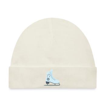 Eislauf Schlittschuh - Baby Premium Organic Mütze - Naturweiß - Vorne