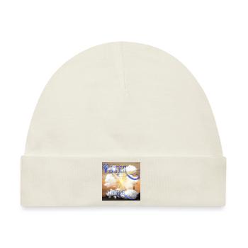 VATER UNSER - Sonnenschein Kreuz Wolken Meer - Baby Premium Organic Mütze - Naturweiß - Vorne