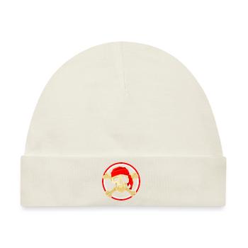 Piraten Totenkopf Freibeuter Seeräuber Knochen - Baby Premium Organic Mütze - Naturweiß - Vorne