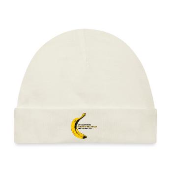 Everyone will be Art | Warhol Banana - Baby Premium Organic Mütze - Naturweiß - Vorne