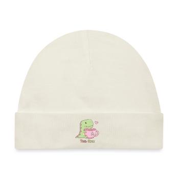 Niedlicher Dinosaurier Tee Rex Pun Doodle - Baby Premium Organic Mütze - Naturweiß - Vorne