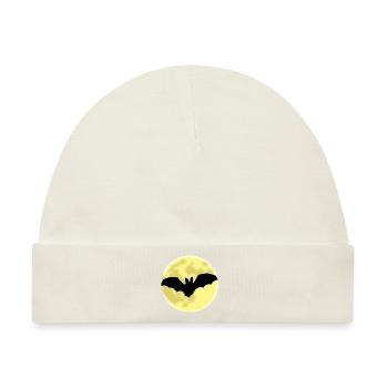 Fledermaus, Mond, Halloween, Dracula, Vampir, bat, - Baby Premium Organic Mütze - Naturweiß - Vorne