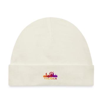 Skyline Vienna Impression Österreich Souvenir Gift - Baby Premium Organic Mütze - Naturweiß - Vorne