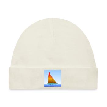 Segelschiff - Baby Premium Organic Mütze - Naturweiß - Vorne