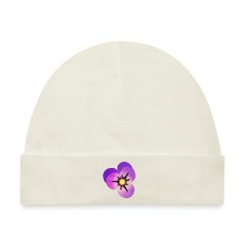 Magische violette Blütenblätter - Baby Premium Organic Mütze - Naturweiß - Vorne