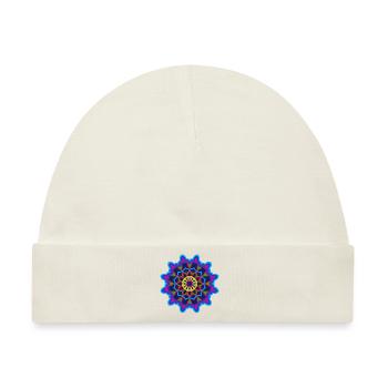 Floral Mandala - Baby Premium Organic Mütze - Naturweiß - Vorne