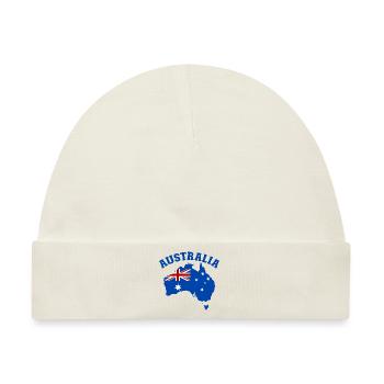 Australia Australien Flagge - Baby Premium Organic Mütze - Naturweiß - Vorne