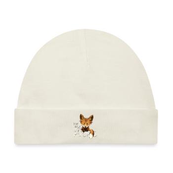 Bin halt ein Fuchs verwegen lustiges Statement - Baby Premium Organic Mütze - Naturweiß - Vorne
