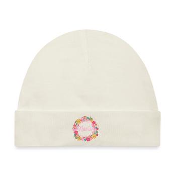 braut,blumen,blumenkranz,floral,illustration,novia - Baby Premium Organic Mütze - Naturweiß - Vorne