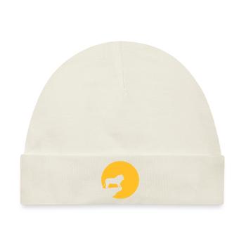 Löwe Klippe Sonne - Baby Premium Organic Mütze - Naturweiß - Vorne