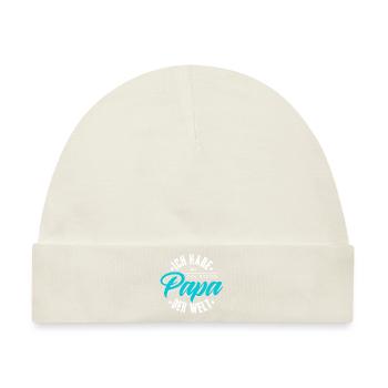 Ich habe den besten papa - Baby Premium Organic Mütze - Naturweiß - Vorne