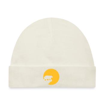 Bär Mond Klippe - Baby Premium Organic Mütze - Naturweiß - Vorne