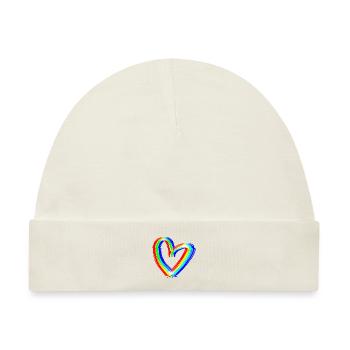 herz effekt 3d symbol liebe - Baby Premium Organic Mütze - Naturweiß - Vorne