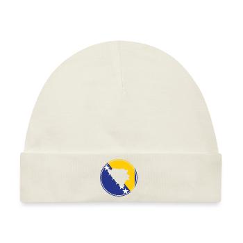 Bosnien Herzegowina Karte Balkan Bosnische Flagge - Baby Premium Organic Mütze - Naturweiß - Vorne