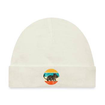 Vintage Retro Degu Nager Nagetiere - Baby Premium Organic Mütze - Naturweiß - Vorne