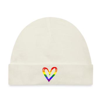 Love Shirt | Pride | CSD - Baby Premium Organic Mütze - Naturweiß - Vorne