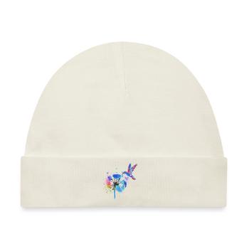 kolibri,graffiti ,malerei, blumen,vogel,blume,bunt - Baby Premium Organic Mütze - Naturweiß - Vorne