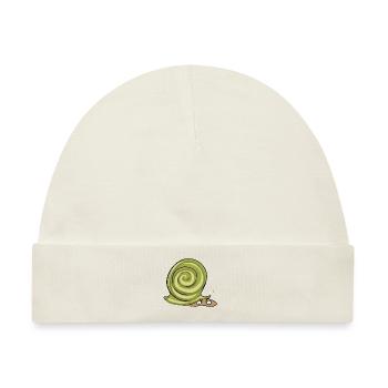 schnecke verstecken symbol tier cartoon lustig - Baby Premium Organic Mütze - Naturweiß - Vorne