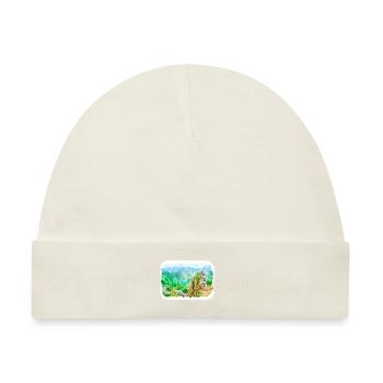 Peking China Aquarell Skizze gezeichnete Zeichnung - Baby Premium Organic Mütze - Naturweiß - Vorne