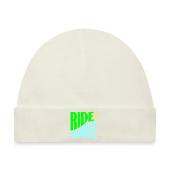 Ride the Wave plotter - Baby Premium Organic Mütze - Naturweiß - Vorne