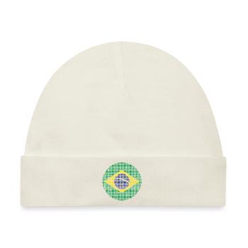 Brasilien Flagge Brasilianische Fahne Südamerika - Baby Premium Organic Mütze - Naturweiß - Vorne