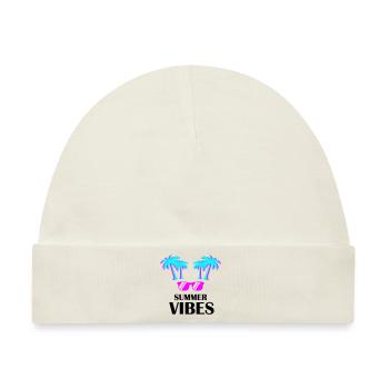 Summer Vibes - Baby Premium Organic Mütze - Naturweiß - Vorne