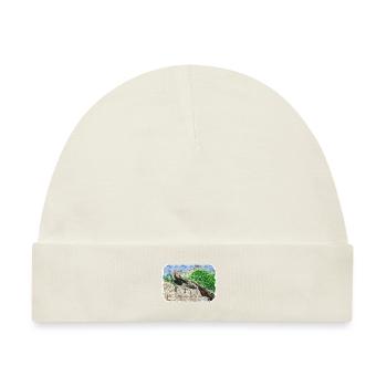 Peking China Aquarell Skizze Illustration - Baby Premium Organic Mütze - Naturweiß - Vorne
