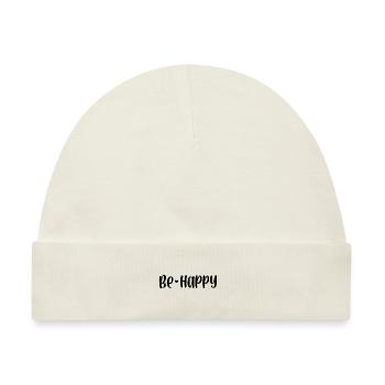 Be Happy - Baby Premium Organic Mütze - Naturweiß - Vorne