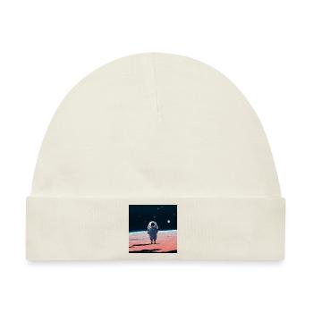 lonely spaceman looking into the void - Baby Premium Organic Mütze - Naturweiß - Vorne
