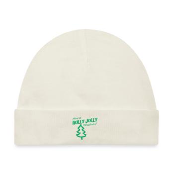 Have a Holly jolly christmas - Baby Premium Organic Mütze - Naturweiß - Vorne