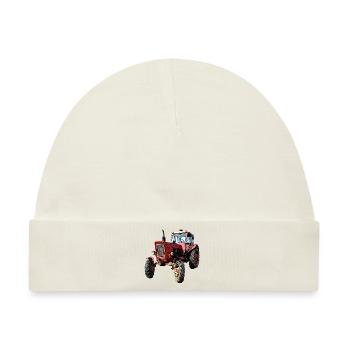 Traktor Belarus MTS 50 / 52 - Baby Premium Organic Mütze - Naturweiß - Vorne