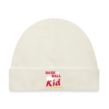Baseball kid (Spielball, Kappe, Baseballschläger) - Baby Premium Organic Mütze - Naturweiß - Vorne