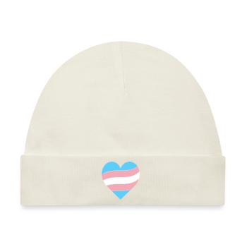 Transgender Herz | Pride - Baby Premium Organic Mütze - Naturweiß - Vorne