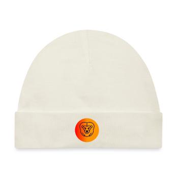 Löwe mit Roten Augen - Baby Premium Organic Mütze - Naturweiß - Vorne