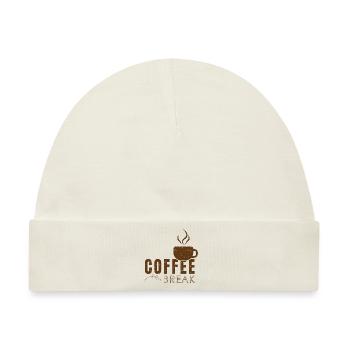 Coffee Break - Baby Premium Organic Mütze - Naturweiß - Vorne