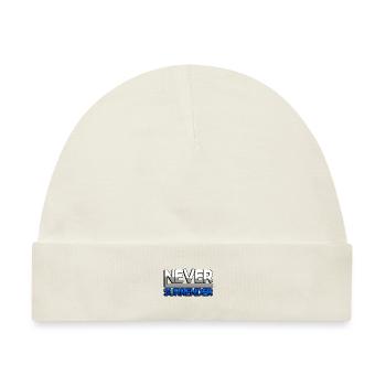 NEVER SURRENDER (Blau) - Gaming - Baby Premium Organic Mütze - Naturweiß - Vorne