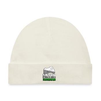 NEVER SURRENDER (Grün) + Controller - Gaming - Baby Premium Organic Mütze - Naturweiß - Vorne