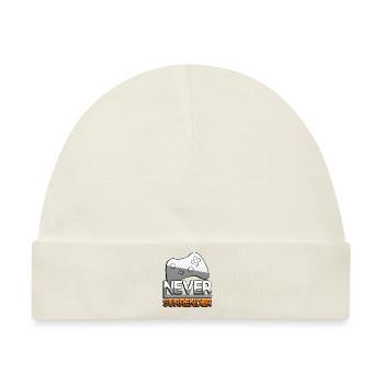NEVER SURRENDER (Orange) + Controller - Gaming - Baby Premium Organic Mütze - Naturweiß - Vorne