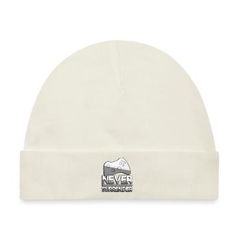 NEVER SURRENDER (Weiß) + Controller - Gaming - Baby Premium Organic Mütze - Naturweiß - Vorne