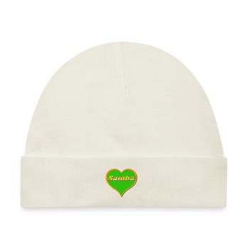 Samba Herz - Baby Premium Organic Mütze - Naturweiß - Vorne