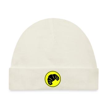 Croissant Symbol - Baby Premium Organic Mütze - Naturweiß - Vorne